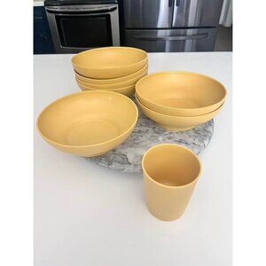 Vintage Tupperware Salad Cereal Bowls Harvest Gold